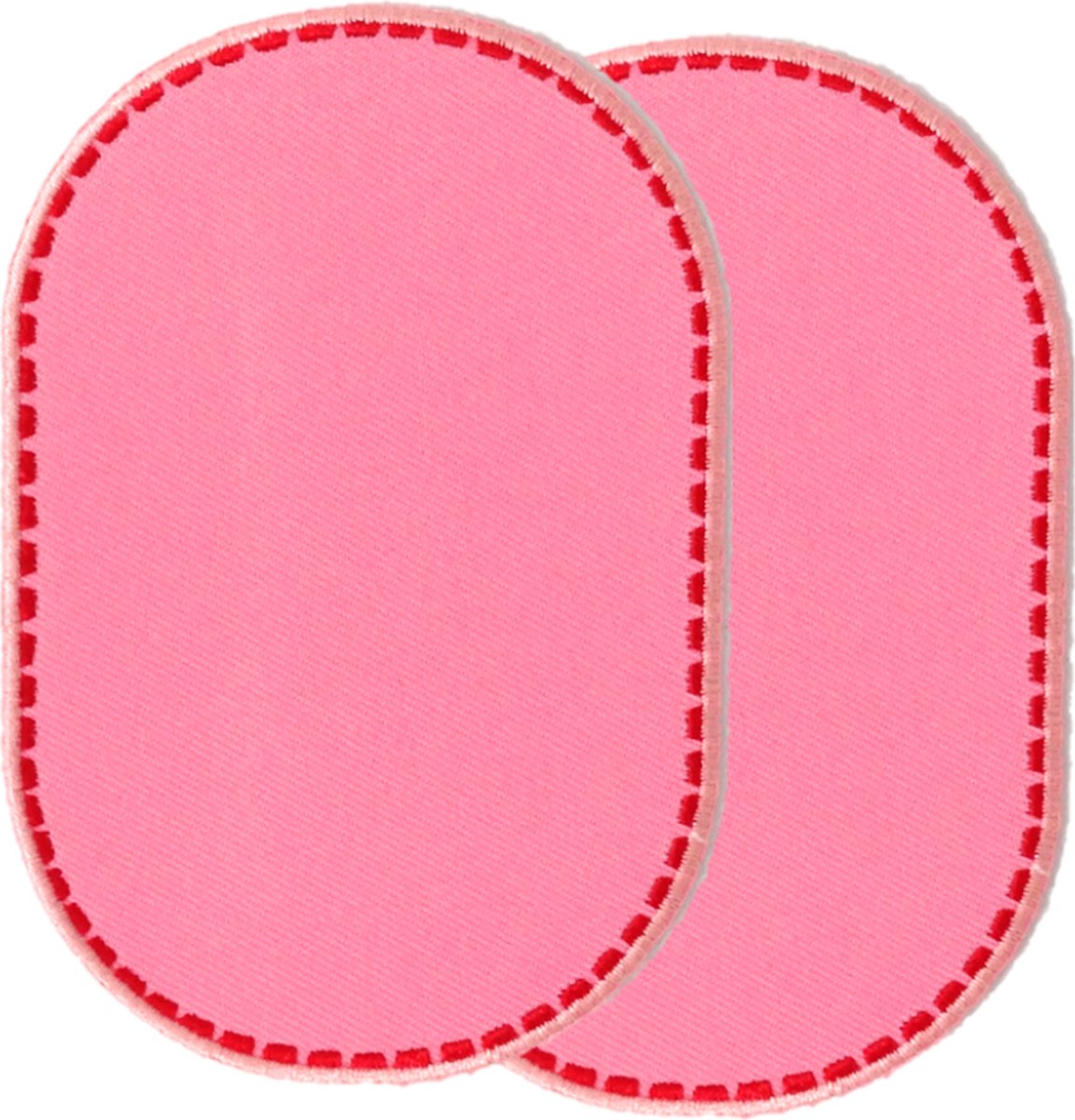 Barbiecore roze Kniestukken | 6.7cm x 10 cm | twee stofapplicaties om op te strijken | blijven VAST zitten wasbeurt na wasbeurt | @creapatch | www.creapatch.be